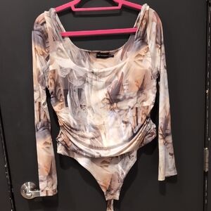 Abstract Renaissance Long Sleeve Bodysuit - Size 12